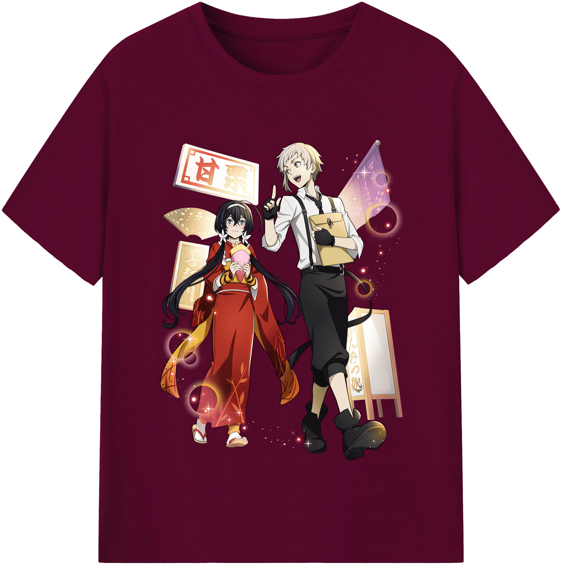 （画像用） 文豪ストレイドッグス Bungo Stray Dogs レディースカジュアルプリントTシャツ（綿100％）